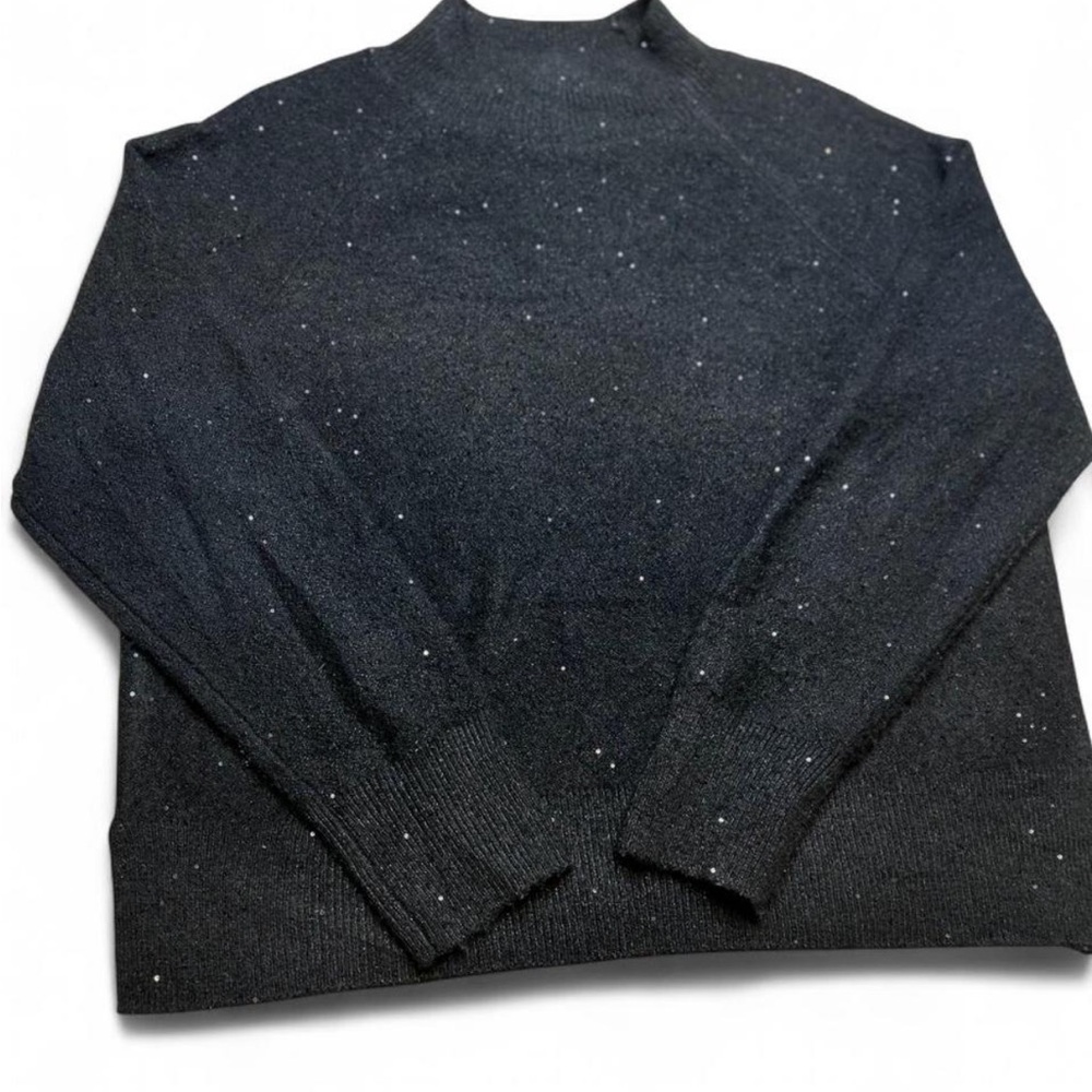 Halogen women’s Dark Speckled Mock Neck Sweater